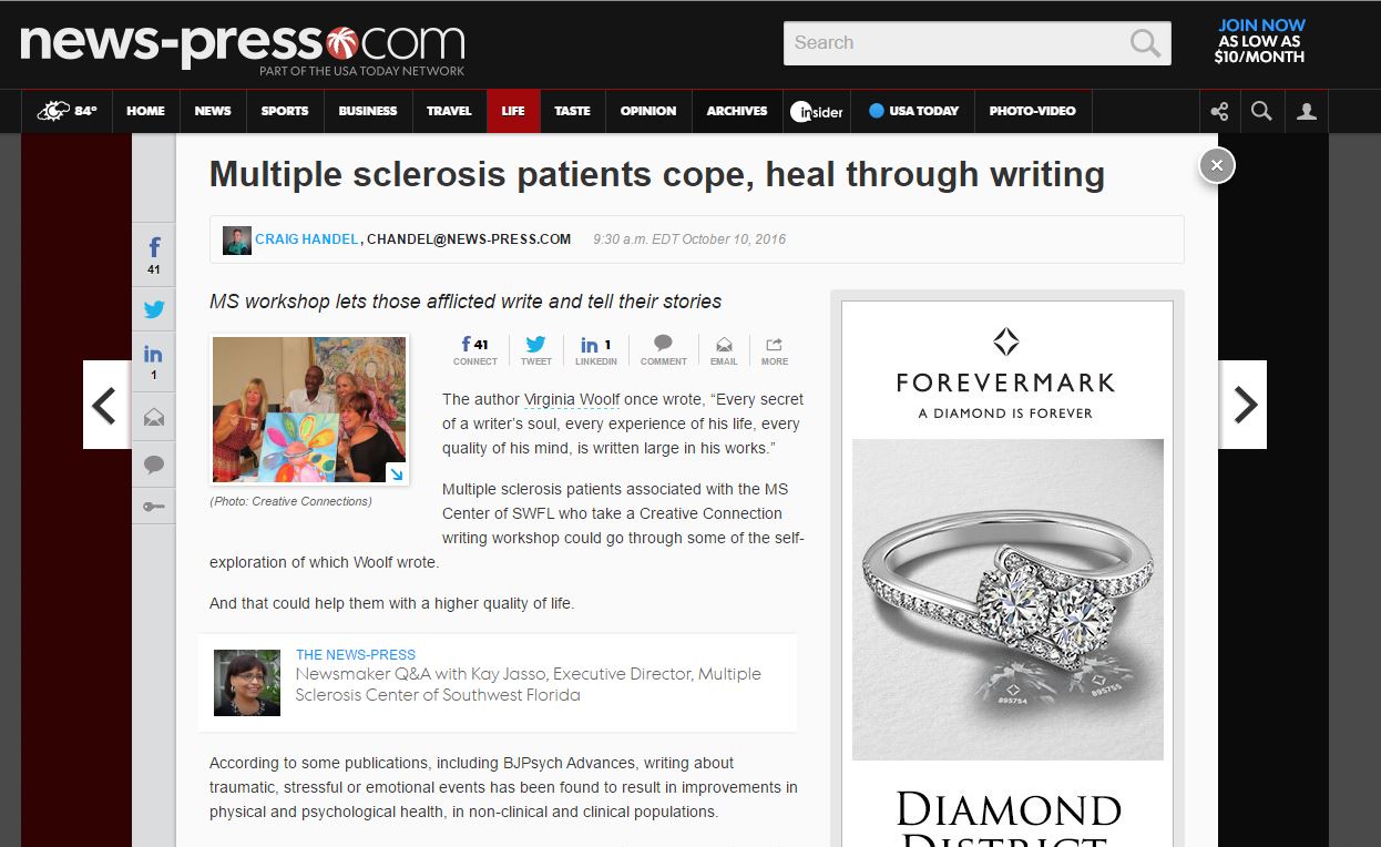 Art Therapy Workshops Featured in News-Press Article