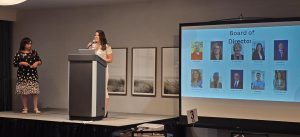 Emcee Christy Soto of Gulf Coast News introduces the Board of Directors