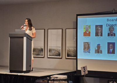 Emcee Christy Soto of Gulf Coast News introduces the Board of Directors